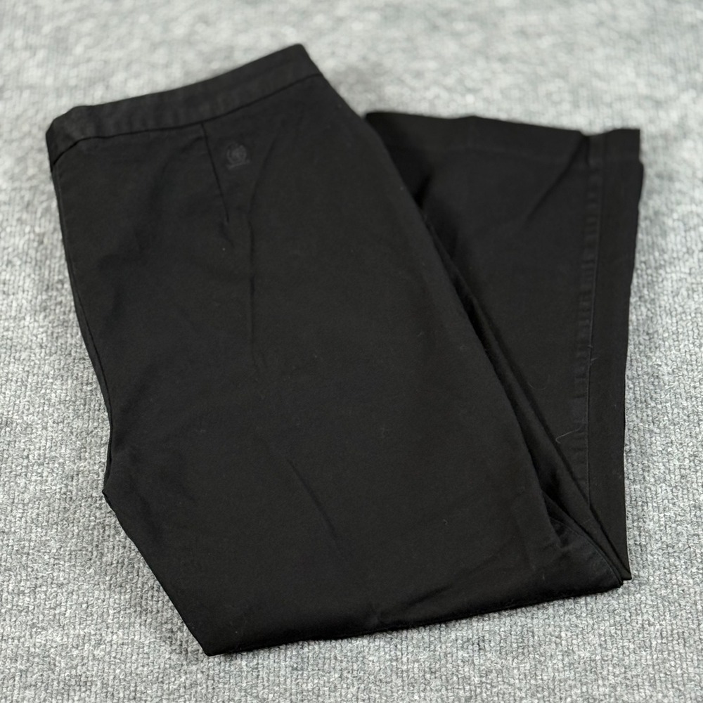 Vintage Y2K Tommy Hilfiger Size 14 Black Stretch Capri Pants Workwear Minimalist
